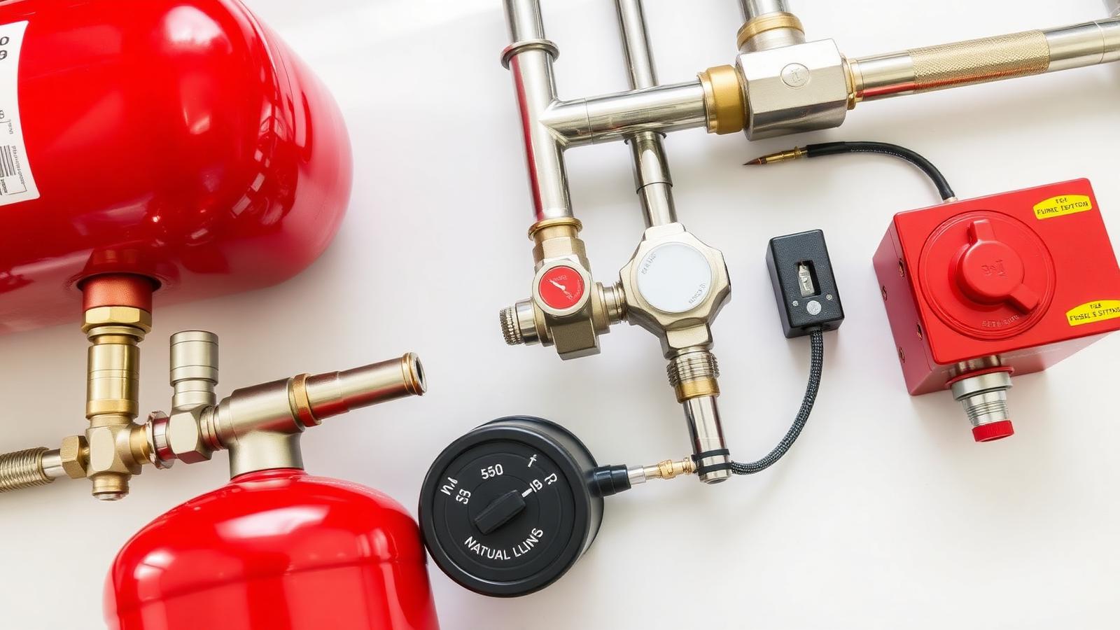 Komponen utama Firetrap Kitchen Fire Suppression System